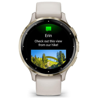 Garmin Venu 3S Fitness GPS Smartwatch Gold with Ivory Case 41mm + Bands Bundle