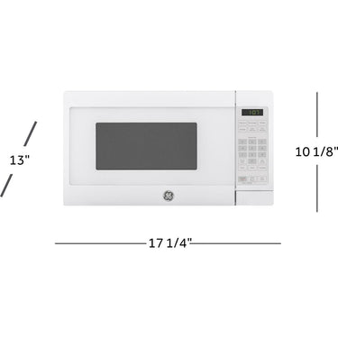 GE 0.7 Cu. Ft. 700-watt Countertop Microwave Oven, White + 2 Year Protection Pack