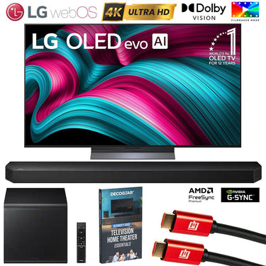 LG 55" C5 OLED evo 4K UHD webOS TV (2025) w/ HWQ800H Q-series Soundbar System