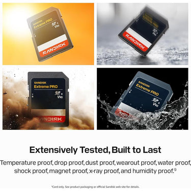 Sandisk NEW!  256GB Extreme PRO SD UHS-II V90 Memory Card, Up to 310MB/s Read (New 2026)