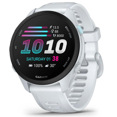 Garmin Forerunner 70 Whitestone with Deco Essentials Charging Dock Bundle