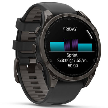 Garmin Fenix 8 47 mm AMOLED Sapphire Carbon Gray with Black Band + Bands Bundle