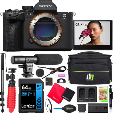 Sony Alpha 7R VI 66.8MP Full Frame Mirrorless Camera Body + 128GB Deluxe Bundle