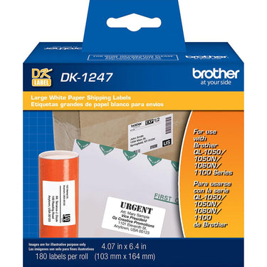 Brother Die-Cut Large Shipping White Paper Labels for Brother QL Label Printers