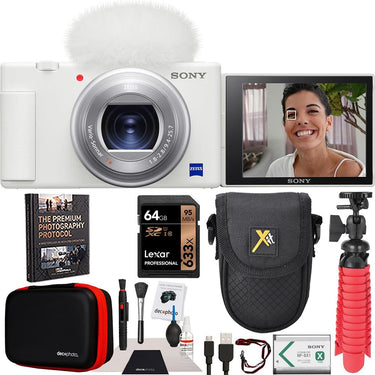 Sony ZV-1 Compact Digital Vlogging 4K Video Camera Content Creators & Vloggers Bundle