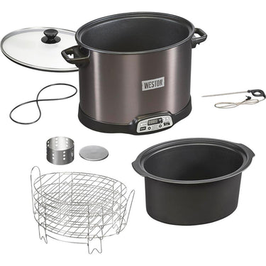 Weston 2-in-1 XL Programmable Slow Cooker and Electric Indoor Smoker (03-2601-W)