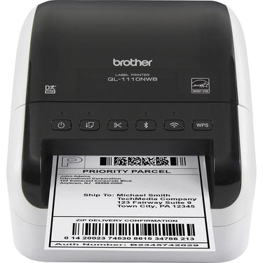 Brother Wide Format Wireless Monochrome Label Printer with Labels and Guidebook