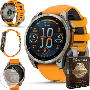 Garmin Fenix 8 47 mm AMOLED Sapphire Titanium+Screen Protector & 2 Year Warranty