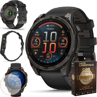 Garmin Fenix 8 47 mm AMOLED Sapphire Gray + Screen Protector & 2 Year Warranty