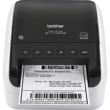 Brother Wide Format Wireless Monochrome Label Printer w/ Deco Essentials Guide Bundle