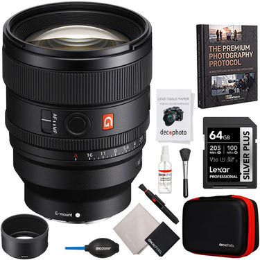 Sony FE 85mm f/1.4 GM II Large-aperture G Master Lens + Cleaning & 64GB Bundle