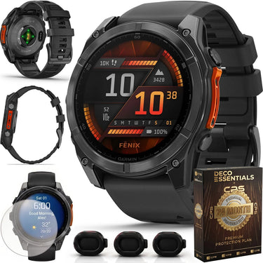 Garmin Fenix 8 51 mm AMOLED Slate Gray with Black Band + 2 Year Warranty Bundle