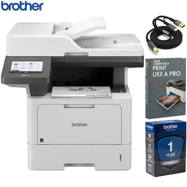 Brother Business Monochrome Laser All-in-One Printer with Guide & Printer Cable