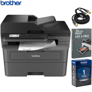 Brother Wireless Monochrome All-in-One Laser Printer with Guide & Printer Cable