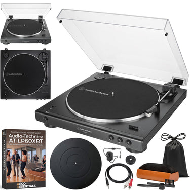 Audio-Technica Fully Automatic Bluetooth Stereo Turntable w/ Deco Gear Turntable Guide