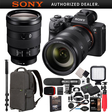 Sony a7R III Mirrorless Full Frame Camera + 24-105mm F4 G Lens SEL24105G Kit Bundle