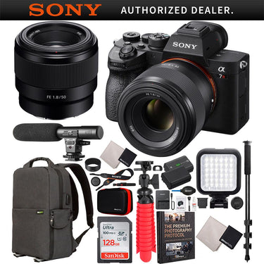 Sony a7R IV Mirrorless Full Frame Camera + 50mm F1.8 FE Lens SEL50F18F Kit Bundle