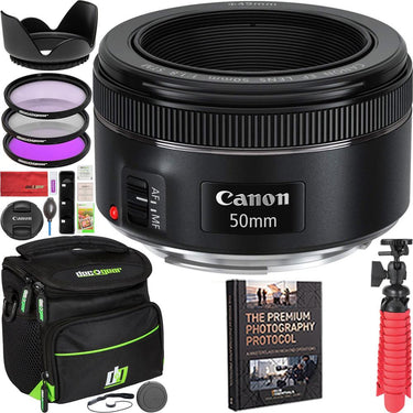 Canon EF 50mm f/1.8 STM Lens Kit 0570C002 for EF Mount DSLR Cameras Accessories Bundle