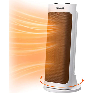 Pelonis PH-19J 1500W Portable Space Heater Oscillation and Thermostat, White