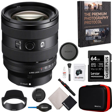 Sony FE 20-70mm F4 G Zoom E-Mount Lens, SEL2070G w/ Accessory + Software Bundle