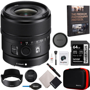 Sony E 15mm F1.4 G APS-C Large-Aperture Wide-Angle G Lens +Accessory +Software Bundle