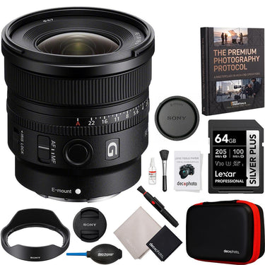 Sony SEL16F18G FE 16mm f/1.8 G Lens (Sony E) w/ Accessory + Photography Bundle