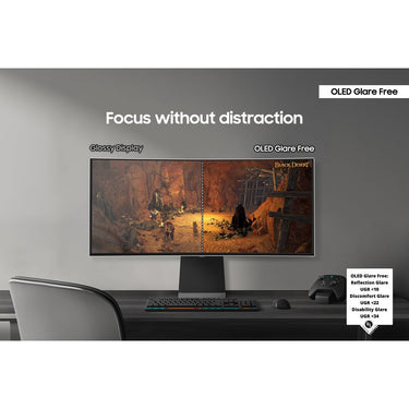 Samsung G85SD 34-inch Odyssey OLED G8 Ultra-WQHD Curved Gaming Monitor Bundle