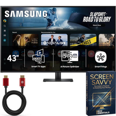 Samsung 43" M7 Smart Monitor UHD with Smart TV Apps, Mobile Connectivity Bundle