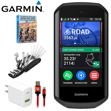 Garmin Edge 1050 Premium Cycling Computer w/ Deco Gear Master Guide Bundle