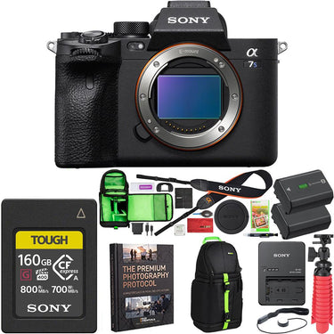 Sony a7s III Mirrorless 4K Camera Body 160GB CFexpress Card 2 Battery Backpack Bundle