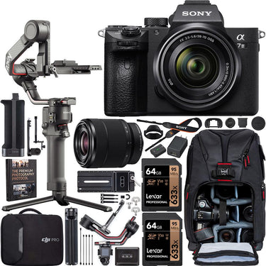 Sony a7 III Mirrorless Full Frame Camera + 28-70mm Lens DJI RS 2 Gimbal Filmmaker Kit