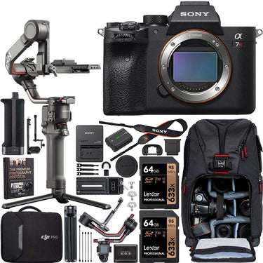 Sony a7R IV Mirrorless Camera Full Frame Body + DJI RS 2 Gimbal Filmmaker's Kit