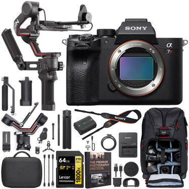 Sony a7R IV Mirrorless Full Frame Camera Body Kit + DJI RS 3 Combo Gimbal Bundle