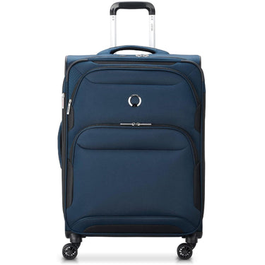 Delsey Sky Max 2.0 Softside Expandable Luggage with Spinner Wheels, Blue, 24 Inch