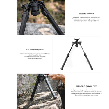 Magpul Rifle Bipod Gun Rest for Hunting and Shooting - MAG933-FDE