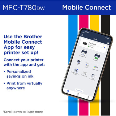 Brother INKvestment Tank 780 Wireless Color Inkjet All-in-One Printer (MFC-T780DW)