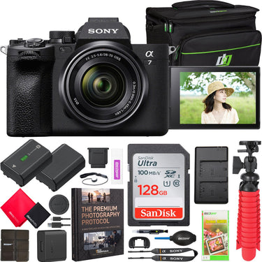 Sony a7 IV Mirrorless Full Frame Camera + 28-70mm Lens Kit + Pro Photography Bundle