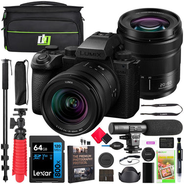 Panasonic LUMIX S5IIX Full Frame Mirrorless Camera with 20-60mm Lens DC-S5M2XKK Bundle