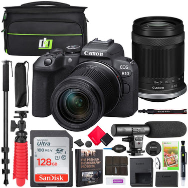 Canon EOS R10 Mirrorless Camera with RF-S 18-150mm F3.5-6.3 IS STM Lens Kit Pro Bundle