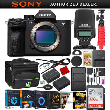 Sony a7R V Alpha Full Frame Mirrorless Camera Body ILCE-7RM5 + Speedlite & Bag Bundle