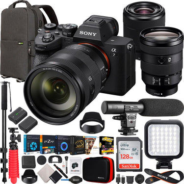 Sony a7 IV Full Frame Mirrorless Camera + 24-105mm F4 G + 28-70mm 2 Lens Kit Bundle