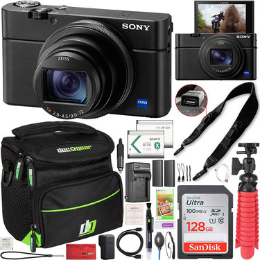 Sony Cyber-Shot DSC-RX100 VII Camera Kit RX100M7 2 Battery + Power Strap Pro Bundle