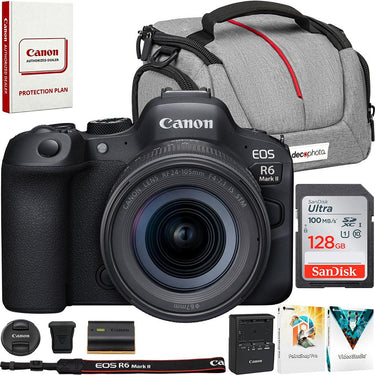 Canon R6 Mark II 24.2 MP Mirrorless Camera + 24-105mm IS STM Lens + Accessories Bundle