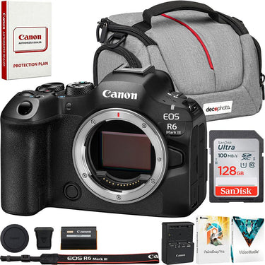 Canon EOS R6 Mark III Mirrorless Camera (Body) 7084C002 + Accessories Bundle