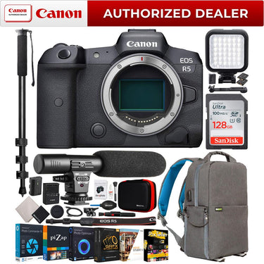 Canon EOS R5 Full Frame Mirrorless Camera with 8K Video 45MP CMOS Sensor Body Bundle