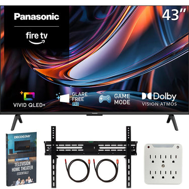 Panasonic 43" W80C 4K UHD 3840x2160 60Hz QLED+ Fire TV (2026) +Mount + Guide Bundle