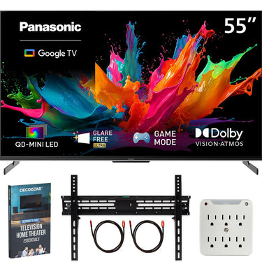 Panasonic 55" W85C 4K 3840x2160 60Hz QD-Mini LED Google TV (2026)  +Mount + Guide Bundle