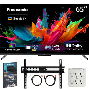 Panasonic 65" W85C 4K 3840x2160 60Hz QD-Mini LED Google TV (2026) +Mount + Guide Bundle