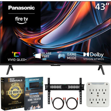 Panasonic 43" W80C 4K UHD 60Hz QLED+ Fire TV (2026) w/ 26 Month Protection Bundle