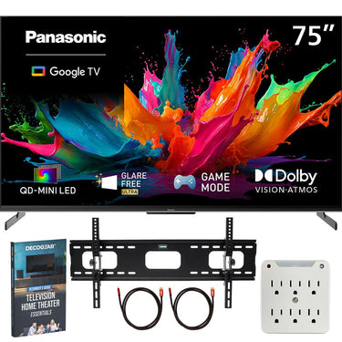 Panasonic 75" W85C 4K 3840x2160 60Hz QD-Mini LED Google TV (2026)  +Mount + Guide Bundle